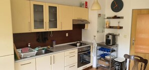 Fridge, oven, stovetop, dishwasher