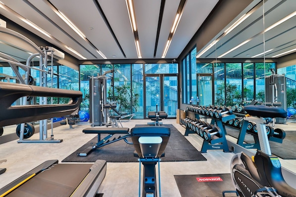 Leilighet, 2 soverom, tilgjengelighetstilpasset, balkong | Treningsfasiliteter