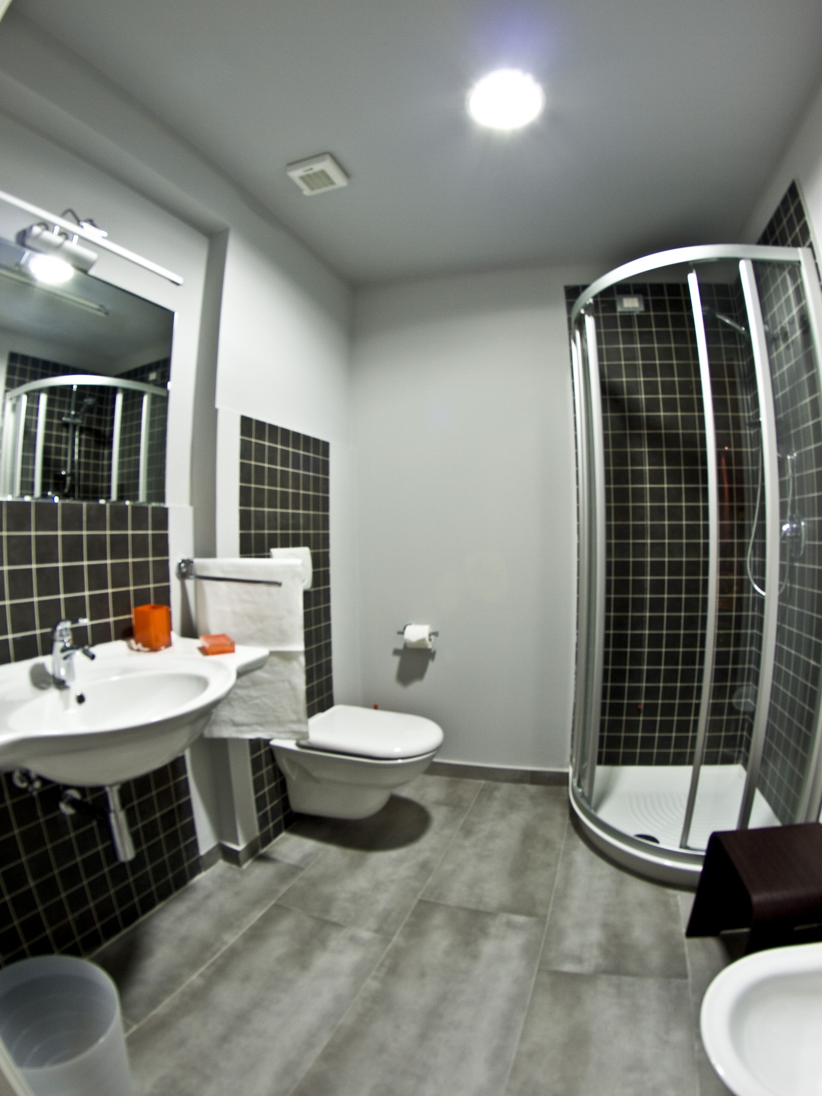 Shower, rainfall showerhead, hair dryer, bidet