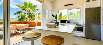 NEW house 2-bedrooms, 2-bathrooms, 3 terraces / view on OB beach + St. Barth