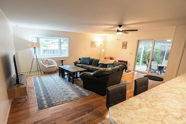 Open concept living room and kitchen