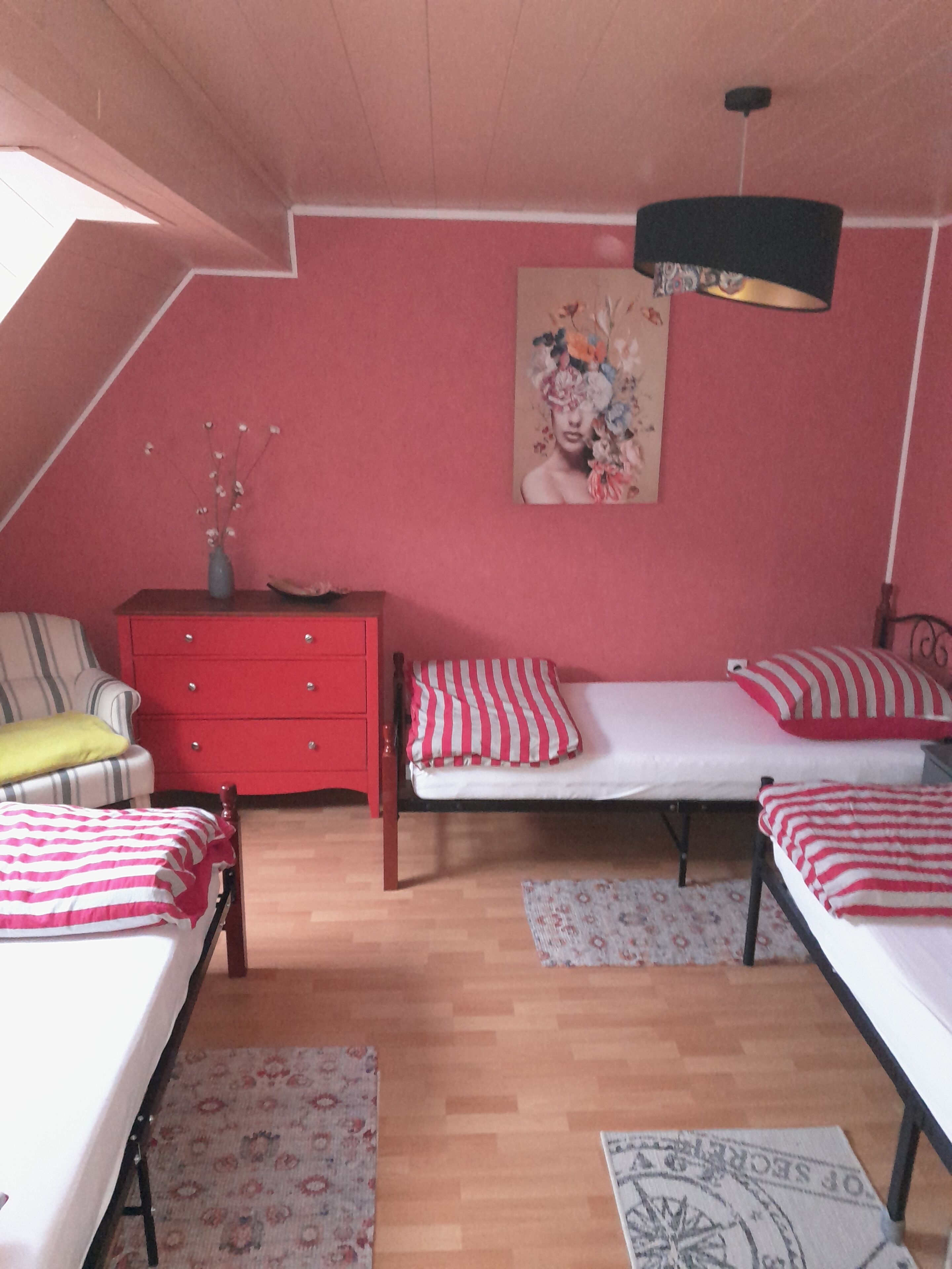 2 bedrooms, iron/ironing board, travel cot, WiFi