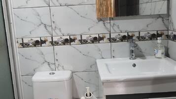 Serviettes fournies, savon, papier toilette