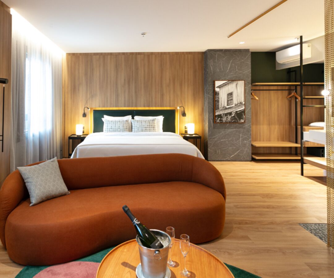 Suíte premium | 1 quarto, cofres nos quartos, Wi-Fi de cortesia, roupa de cama