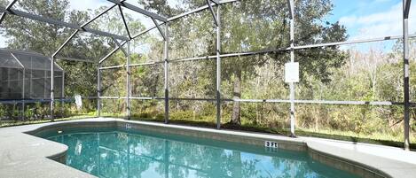 A heated pool