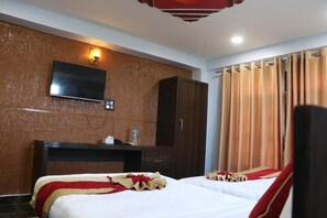 1 bedroom, WiFi, bed sheets -
Hotel Darshan- Double room #5
(Birendranagar)