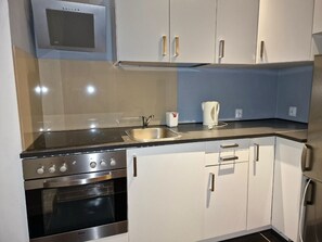 Full-sized fridge, oven, stovetop, cookware/dishes/utensils - Duplex apartment in city center (Kraków)