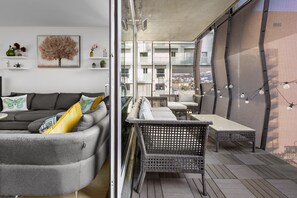 Living area - Luksuriøs 2BR Leilighet på Central Oslo Barcode (Oslo)