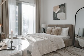 1 bedroom, iron/ironing board, WiFi, bed sheets - Stunning studio in the heart of Dubai Marina (Dubai)