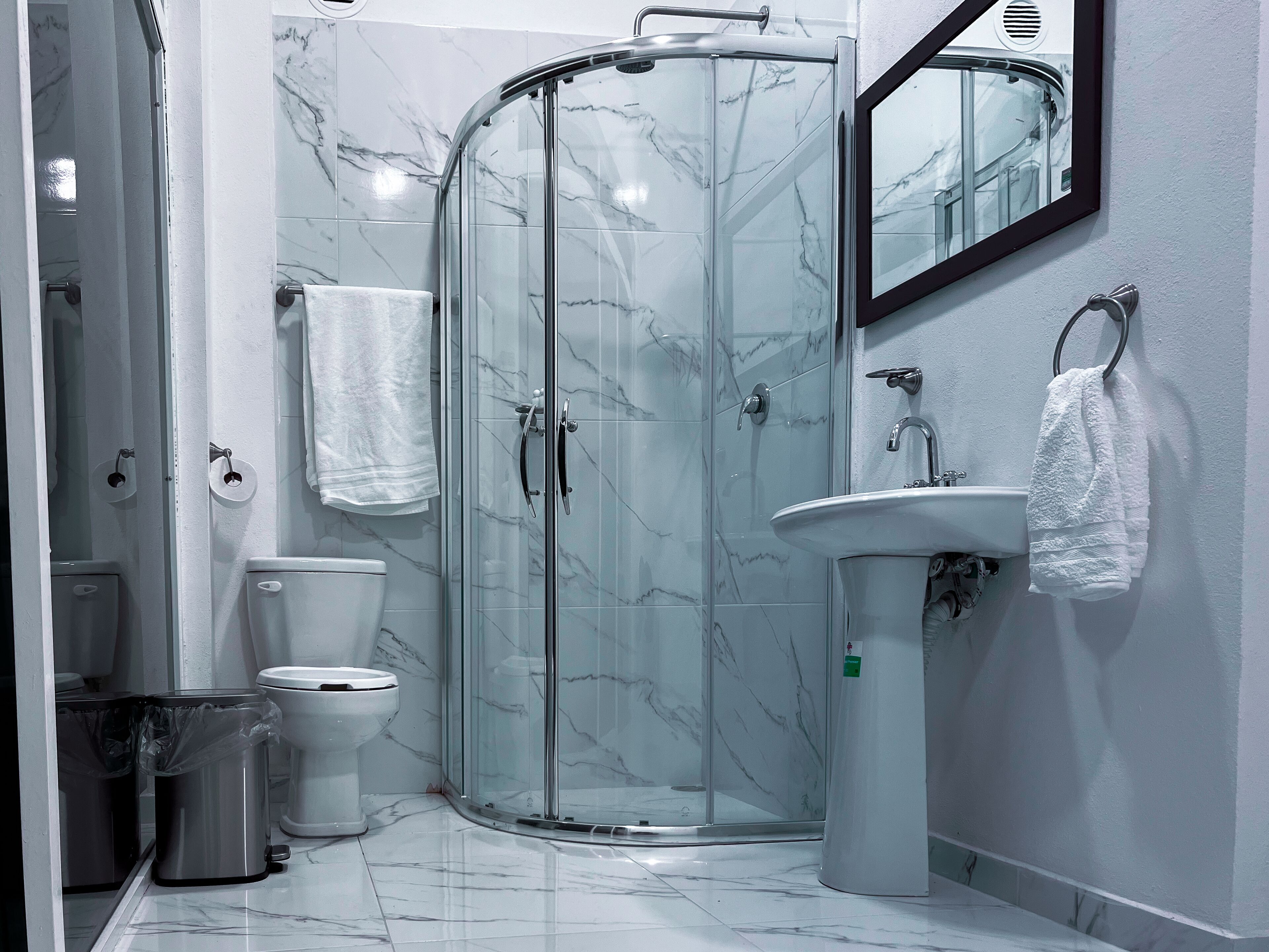 Habitación Prestigio con 2 camas individuales, varias camas | Baño | Regadera, amenidades de baño gratuitas, toallas, jabón 
