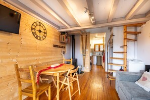 TV, fireplace, DVD player - La Cordée des Angles - Studio mezzanine (Les Angles)