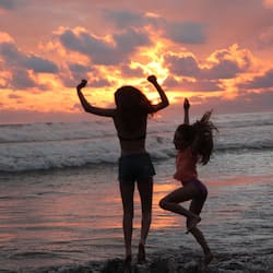 On the beach