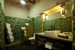 Towels, soap, toilet paper