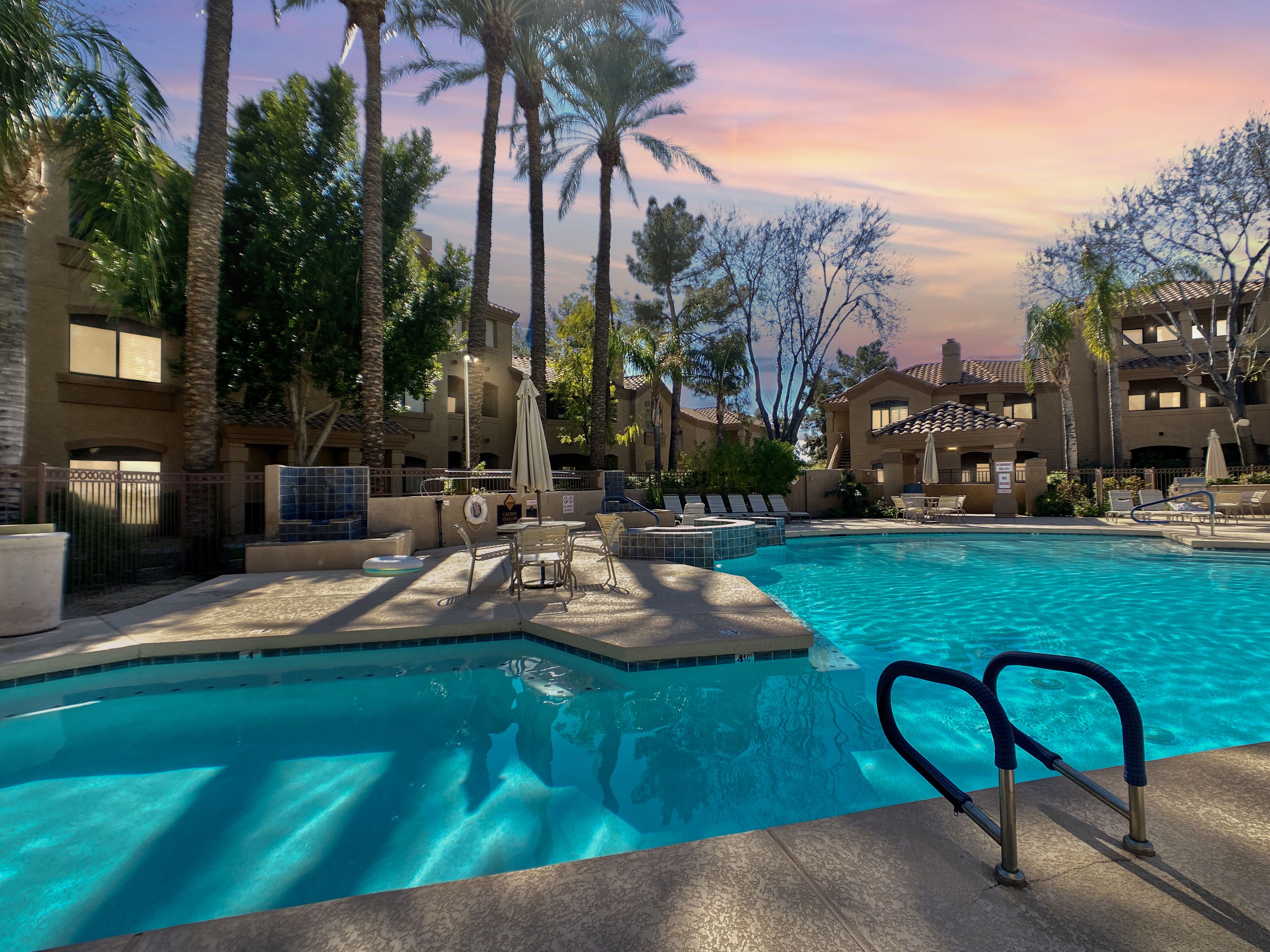 Outdoor pool, a heated pool