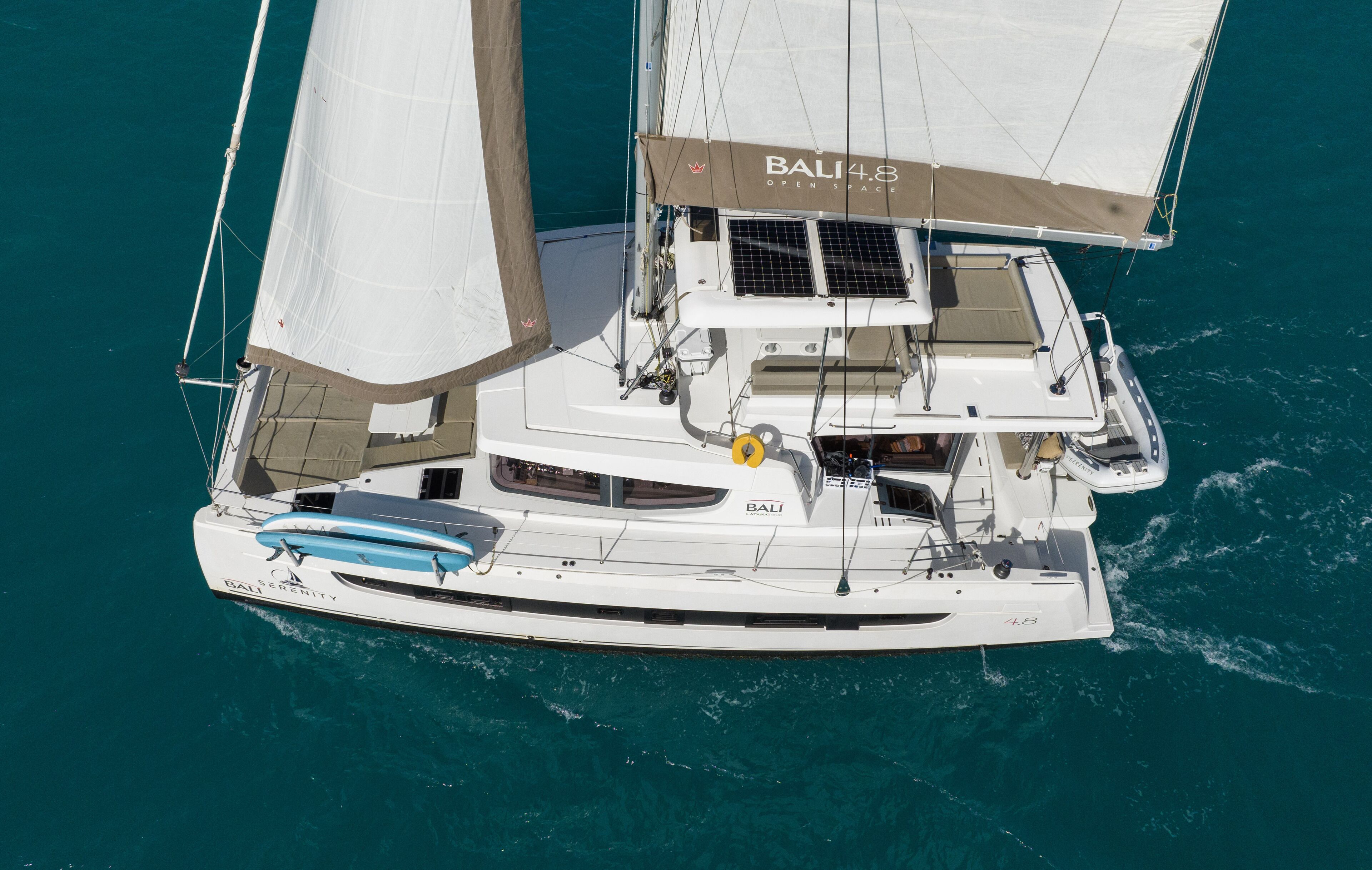 Serenity from above under sail