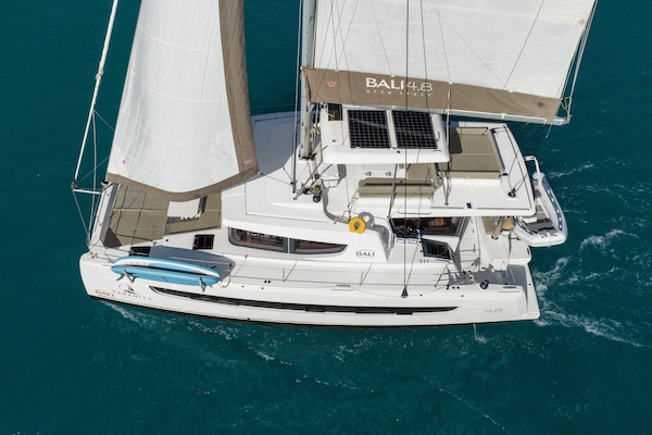 Serenity from above under sail