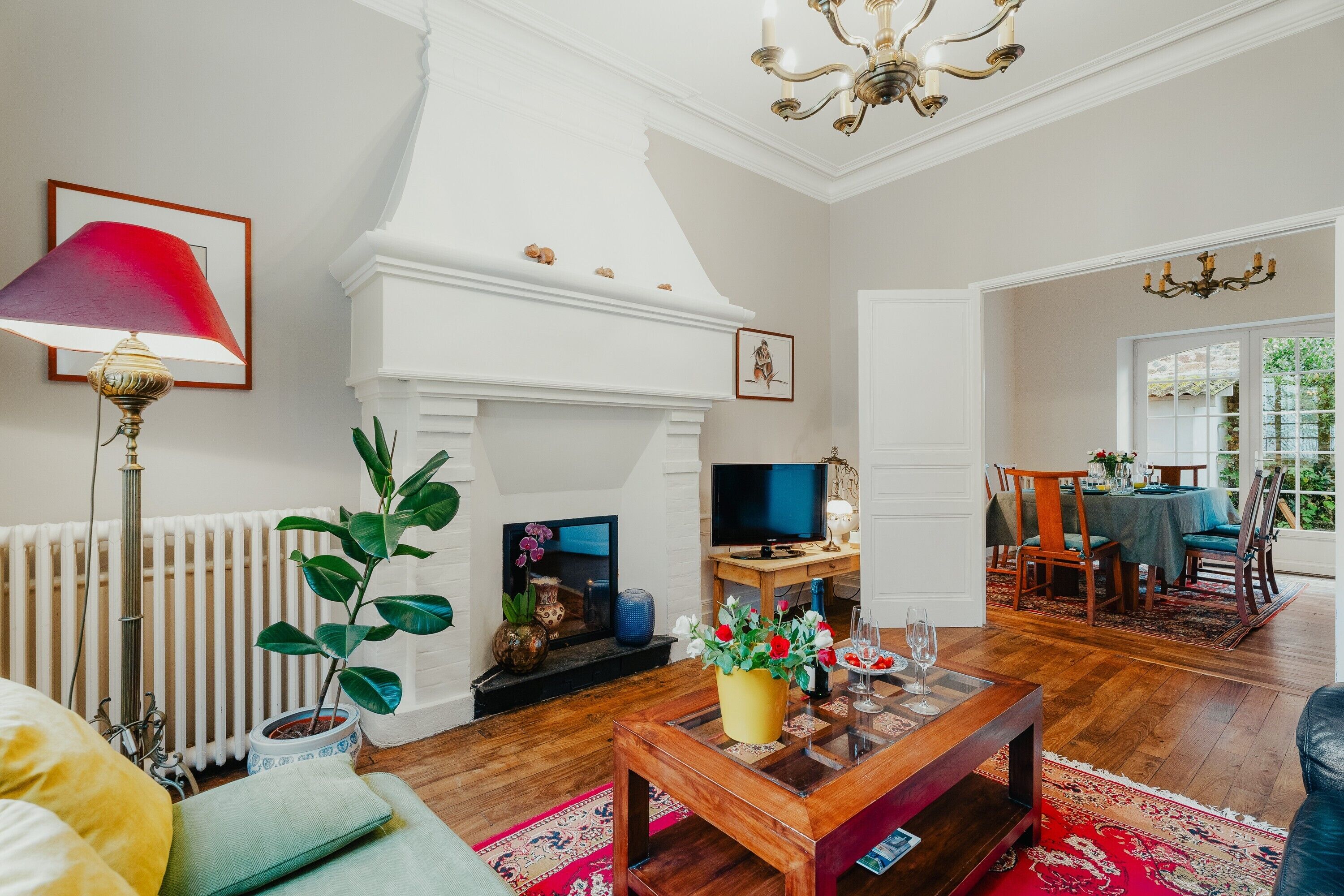 TV, DVD player, stereo