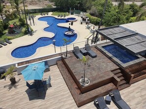 Outdoor pool - One minute away from the beautiful beach penthouse! (Mazatlán)