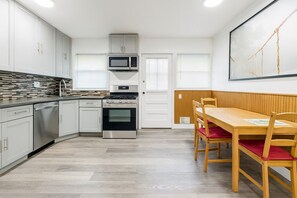 Microwave, oven, stovetop, dishwasher