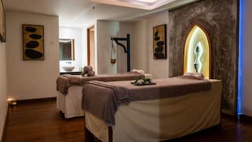 双人护理室、身体护理、芳香疗法、热石按摩、深层组织按摩、瑞典式按摩