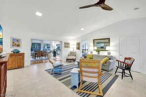 Smart TV, fireplace, printers