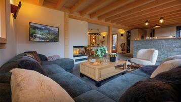 テレビ、暖炉、ステレオ、書斎 / ワークスペース