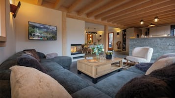 テレビ、暖炉、ステレオ、書斎 / ワークスペース