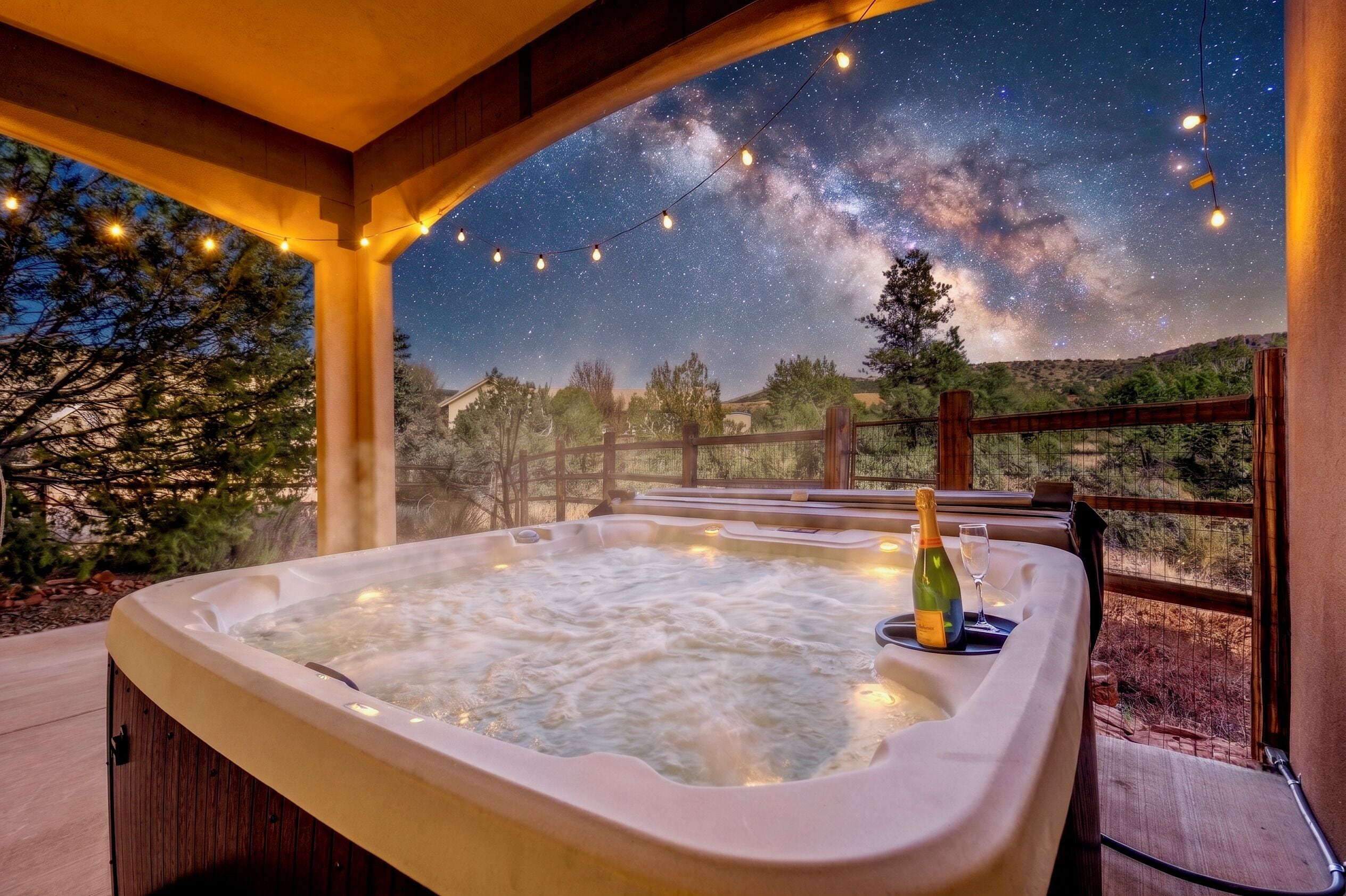 Outdoor spa tub