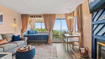 Smart TV, fireplace, video games