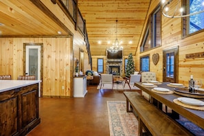 Dining - 2 BR Cabin W/ Loft, Playset, Firepit, Hottub, Billards Table, Arcade (Broken Bow)