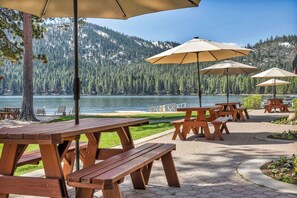 Outdoor dining - Beautiful Studio w/ Lake View #243 at Donner Lake Village (Truckee)