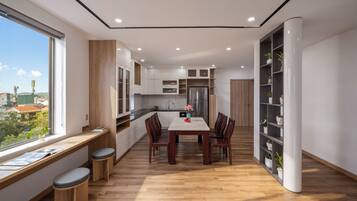 Luxury Shared Dormitory | Free minibar items, desk, free WiFi, bed sheets