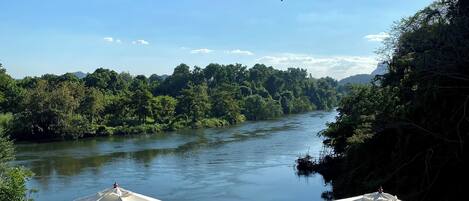 Vue sur la campagne depuis l’hébergement