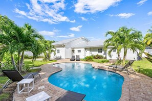Pool - Palm Tree Island Estate: Heated Pool + Guest House (Delray Beach)