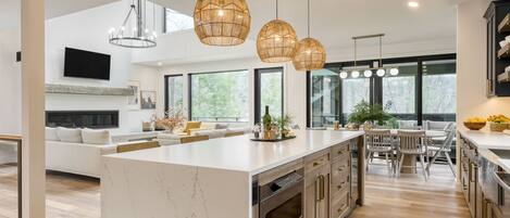 Fridge, oven, stovetop, dishwasher