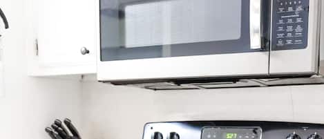 Microwave, oven, stovetop, dishwasher