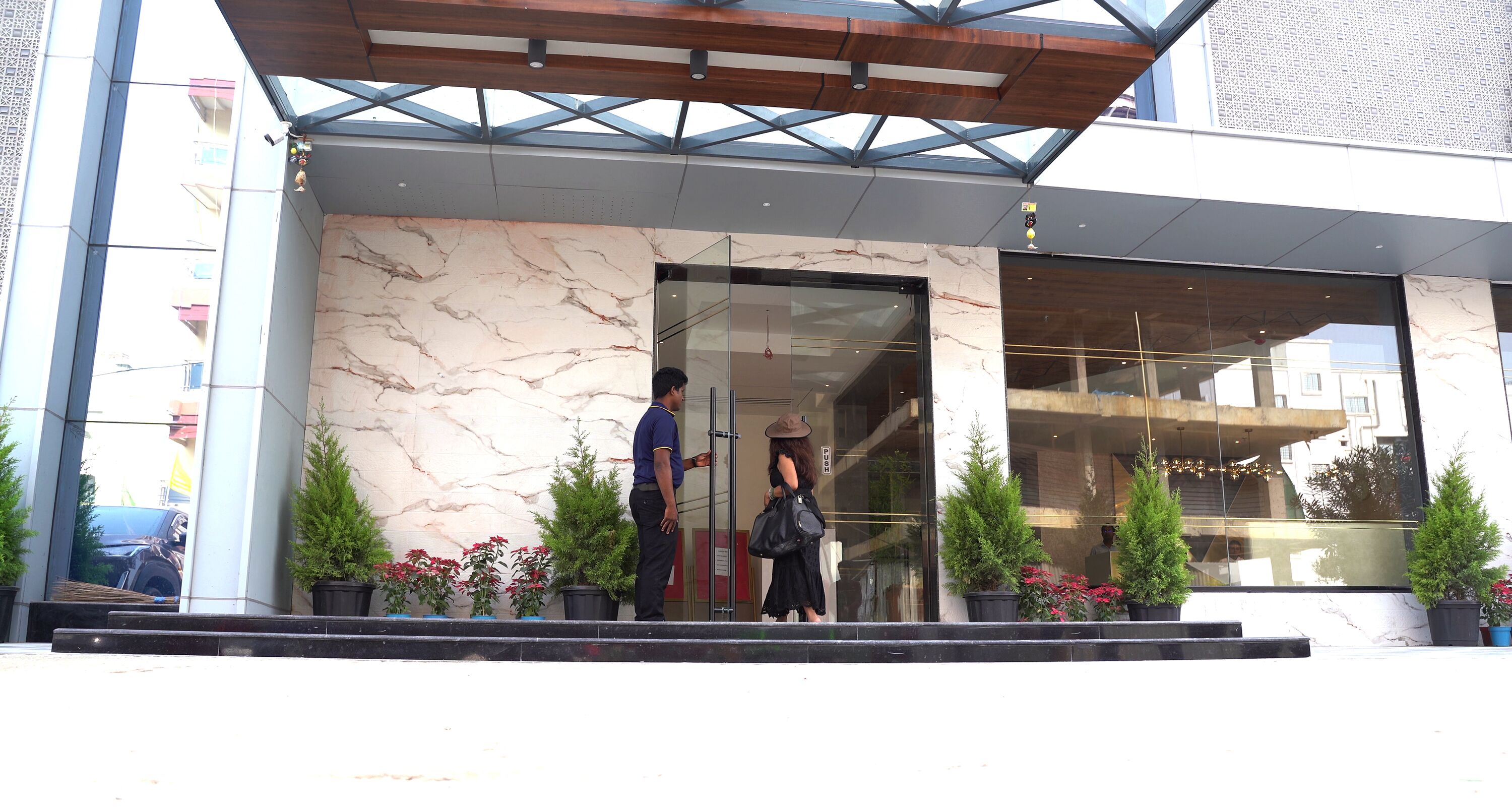 Majoituspaikan julkisivu