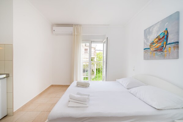 Studio, plusieurs chambres, vue jardin