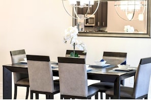 Townhome, 4 Bedrooms | Dining - Family Townhome Near Disney! Patio W/pvt Splash Pool, Modern Decor,free Wifi, Resort W/waterpark! 4 Bedroom Townhouse by RedAwning (Kissimmee)