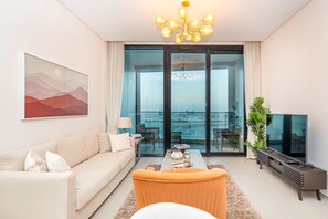 Design Apartment | Living area - Luxury StayCation - Exquisite 2BR with Panoramic Views at Address JBR (Dubai)