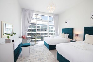 Deluxe Apartment | 2 bedrooms, individually furnished, iron/ironing board, free WiFi - Luxury StayCation - Tranquil Retreat With Beautiful Park Views (Dubai)