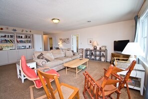 TV, DVD player, stereo