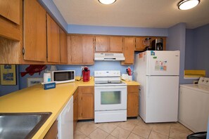 Fridge, microwave, dishwasher, coffee/tea maker - Summer Winds A-115, Oceanfront Condo in Indian Beach, NC! (Indian Beach)