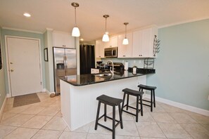 Fridge, microwave, dishwasher, coffee/tea maker - Summer Winds B-235, Oceanfront Condo in Indian Beach, NC! (Indian Beach)