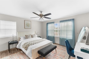 5 chambres, bureau, Wi-Fi, literie fournie