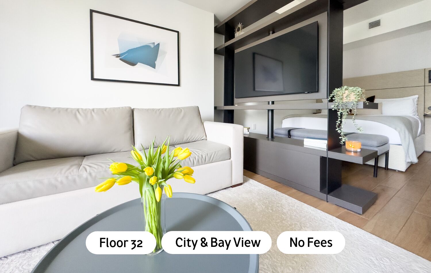 Deluxe Studio, 1 King Bed with Sofa bed, Bay View 3207