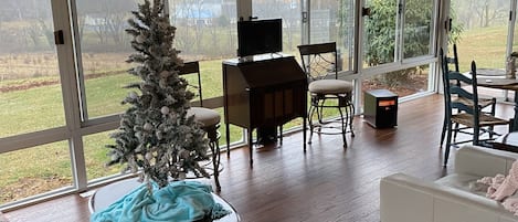 Smart TV, fireplace