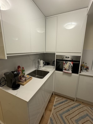 Fridge, oven, dishwasher, electric kettle