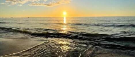 Sun-loungers, beach towels