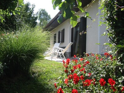 Apple Tree Cottage located in a private garden with an orchard comfortable for 8